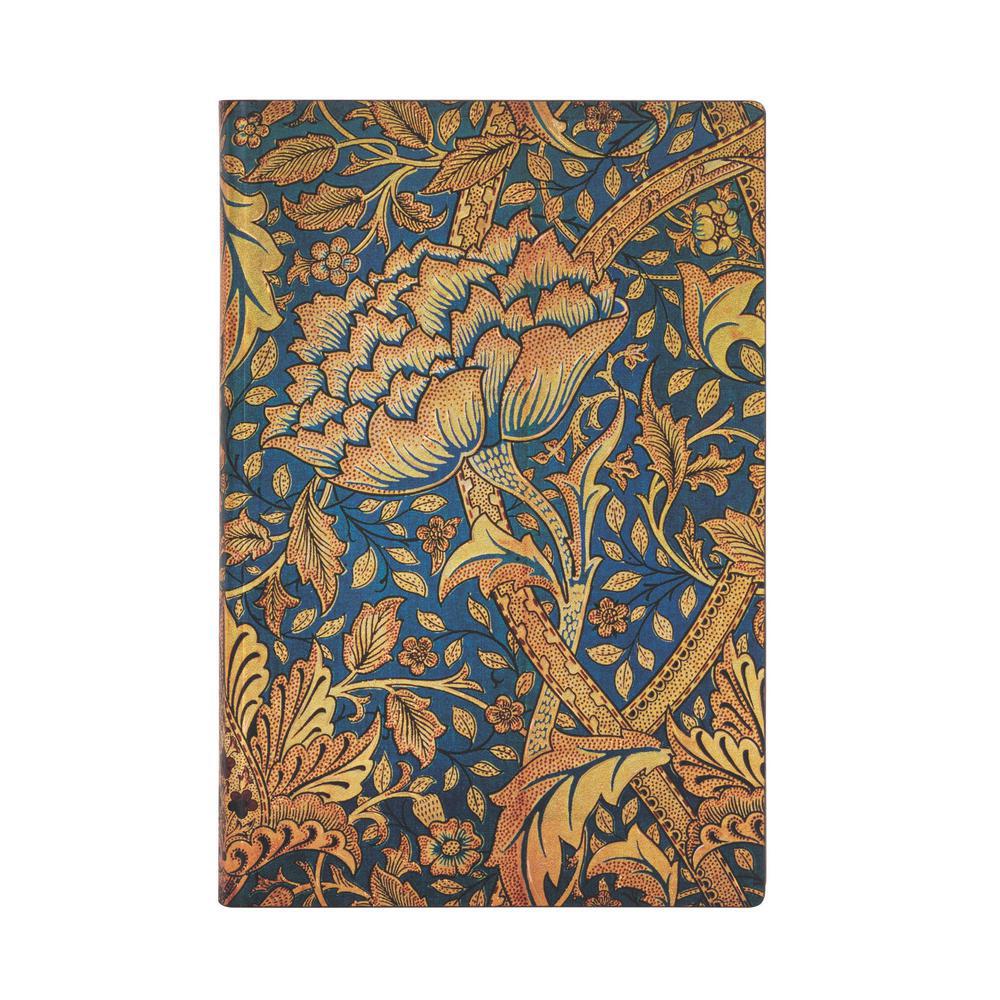 Journal, Art & School, 3.5"x5.5", Paperblanks, Mini, Softcover, Flexis, Lined Journal, William Morris Windrush, 759639